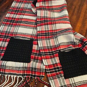 NWT Kirkland Plaid Scarf Black/Red/White